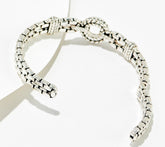 JAI Sterling Silver Basketweave Circle Cuff,   7-1/4" Fit;